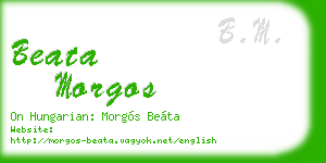 beata morgos business card