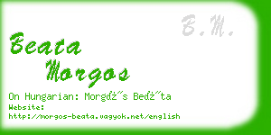 beata morgos business card